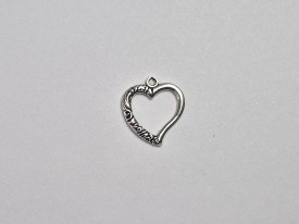 DIJE FUNDICION CORAZON c/DETALLES GRANDE